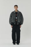 23SS BLACK WASHING DENIM BOMBER