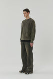 MUD BLACK WIDE DENIM PANTS