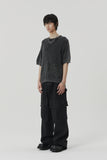 DAMAGE COLOUR DYE HALF KNIT