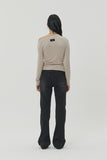 (W) DIAGONAL BUTTON LONG SLEEVE