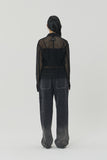 (W) DARK CROCHET SHIRT