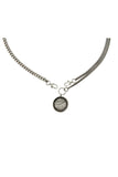 (W) CIRCLE LAYERED CHAIN NECKLACE