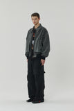 23SS BLACK WASHING DENIM BOMBER