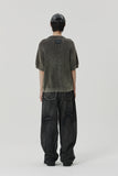 DAMAGE COLOUR DYE HALF KNIT
