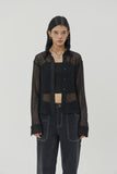 (W) DARK CROCHET SHIRT