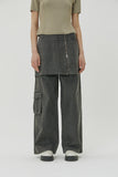 (W) TWO-WAY SKIRT DENIM PANTS