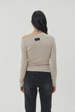 (W) DIAGONAL BUTTON LONG SLEEVE