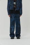 23SS BLUE WAVE DENIM PRINTING PANTS