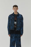 23SS BLUE WAVE DENIM PRINTING JACKET