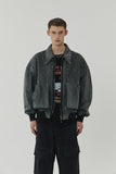 23SS BLACK WASHING DENIM BOMBER