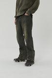 MUD BLACK WIDE DENIM PANTS
