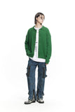 WAFFLE COLLAR CARDIGAN