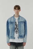 23SS SNAP BIKER DENIM JACKET