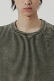 DAMAGE COLOUR DYE HALF KNIT