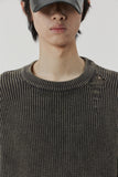 DAMAGE COLOUR DYE HALF KNIT