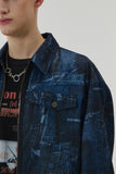 23SS BLUE WAVE DENIM PRINTING JACKET