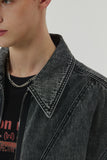 23SS BLACK WASHING DENIM BOMBER