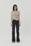 (W) CIRCLE LAYERED CHAIN NECKLACE