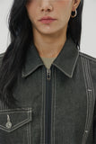 (W) CROPPED DENIM JACKET