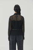 (W) DARK CROCHET SHIRT