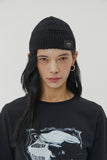 (W) DARK CROCHET KNIT HAT