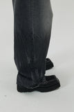 23SS FRONT BACK UNBALANCE WLAP DENIM PANTS