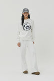 (W) EMBROIDERY COTTON SWEATSHIRT