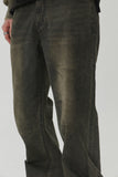 MUD BLACK WIDE DENIM PANTS