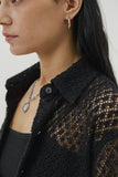 (W) DARK CROCHET SHIRT