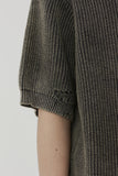 DAMAGE COLOUR DYE HALF KNIT