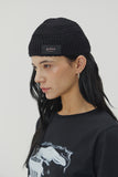 (W) DARK CROCHET KNIT HAT