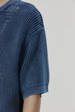 DAMAGE COLOUR DYE HALF KNIT