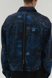 23SS BLUE WAVE DENIM PRINTING JACKET