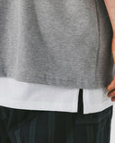 [AG] Layered Essential Label Half Tee