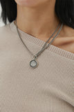 (W) CIRCLE LAYERED CHAIN NECKLACE