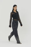 (W) DARK CROCHET SHIRT