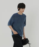 DAMAGE COLOUR DYE HALF KNIT