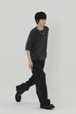 DAMAGE COLOUR DYE HALF KNIT