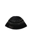 (W) DARK CROCHET KNIT HAT