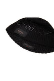 (W) DARK CROCHET KNIT HAT