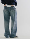 Guide washing denim pants