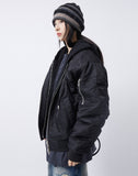 Detachable hood shirring MA-1 jumper