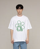 Comics Line Flower Drawing Short Sleeve T-shirt