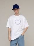 Heart Drawing Smile Short Sleeve Tee