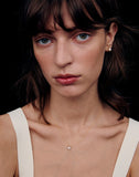Noailles 14K freshwater pearl bar dia earrings 6mm