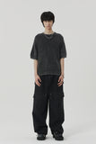 DAMAGE COLOUR DYE HALF KNIT
