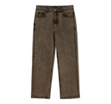 OVERDYED ACID DENIM PANT [BROWN]