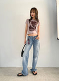 True stitch low rise denim pants