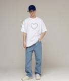 Heart Drawing Smile Short Sleeve Tee