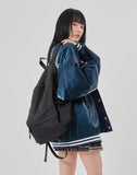 Casual rustling nylon backpack